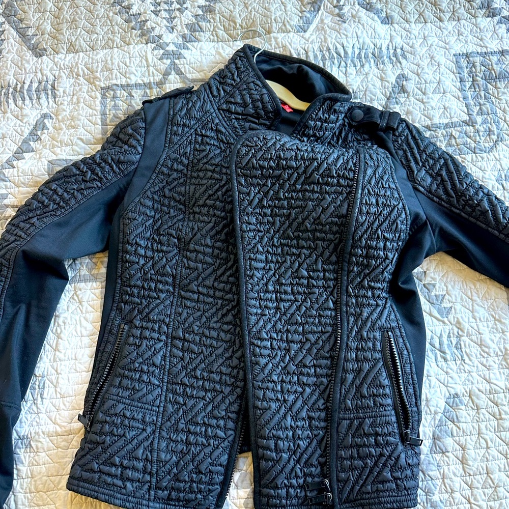 Zella moto workout jacket size M black